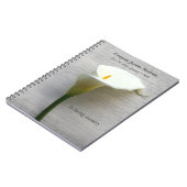 Carnet Calla lily sur écriture manuscrite (Côté gauche)