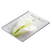 Carnet Calla lys sur mariage de script texturé floral (Côté gauche)