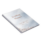Carnet Calligraphie bleu outremer wedding planner rustiqu (Côté Droit)