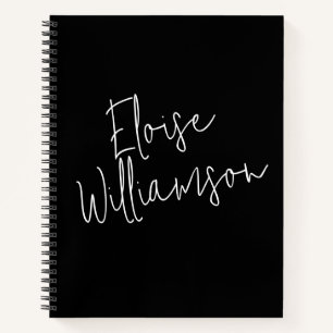 Carnet Calligraphie de script moderne Nom personnalisé si