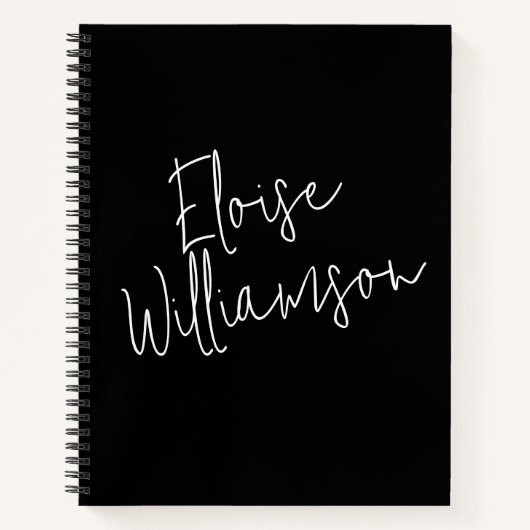 Carnet Calligraphie de script moderne Nom personnalisé si (Devant)