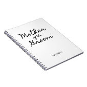 Carnet Calligraphie décontractée noire pour la mère du ma (Côté Droit)