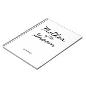 Carnet Calligraphie décontractée noire pour la mère du ma (Côté gauche)