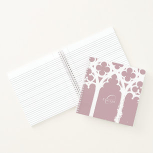 Carnet Calligraphie minimaliste gothique rose pâle