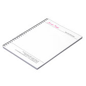 Carnet Calligraphie minimaliste professionnelle (Côté gauche)