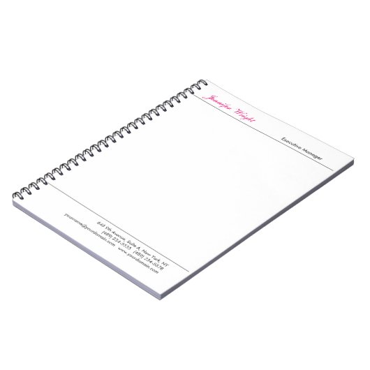 Carnet Calligraphie minimaliste professionnelle (Côté gauche)