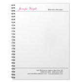 Carnet Calligraphie minimaliste professionnelle (Devant)