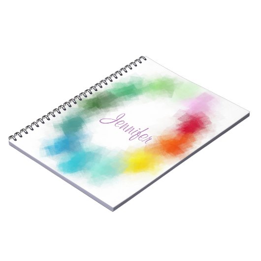 Carnet Calligraphie Modèle moderne élégant coloré (Côté gauche)