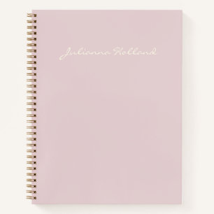 Carnet Calligraphie moderne minimaliste Nom Lilas Blush