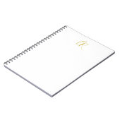 Carnet Calligraphie Monogramme Couleur Or Moderne Simple (Côté gauche)