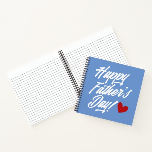 Carnet Calligraphie simple de Fête des pères heureuse | C (Intérieur)