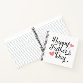 Carnet Calligraphie simple de Fête des pères heureuse | O (Intérieur)
