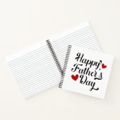 Carnet Calligraphie simple de Fête des pères heureuse | O (Intérieur)