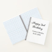 Carnet calligraphie simple minimale joyeux 2ème anniversa (Intérieur)