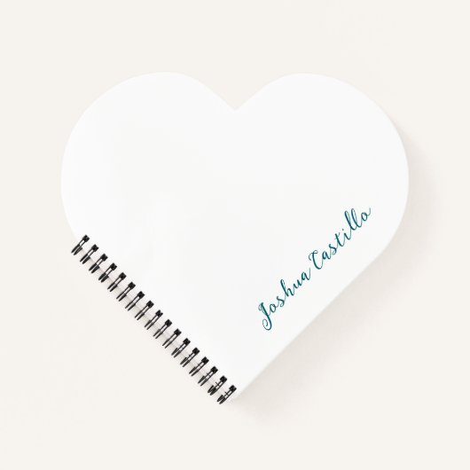 Carnet Calligraphie Simple Plain Professionnel Nom (Devant)