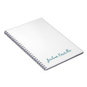 Carnet Calligraphie Simple Plain Professionnel Nom (Côté Droit)