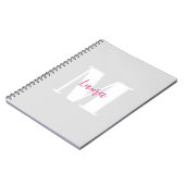Carnet Calligraphie simple typographie de monogramme élég (Côté gauche)