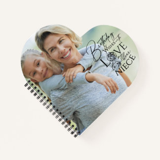Carnet Calligraphy Custom Photo Birthday For Niece