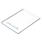 Carnet Calligraphy Simple Plain Professional Name (Côté gauche)