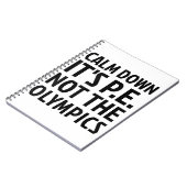 Carnet Calm Down It's PE Not The Olympics Physique Educat (Côté gauche)
