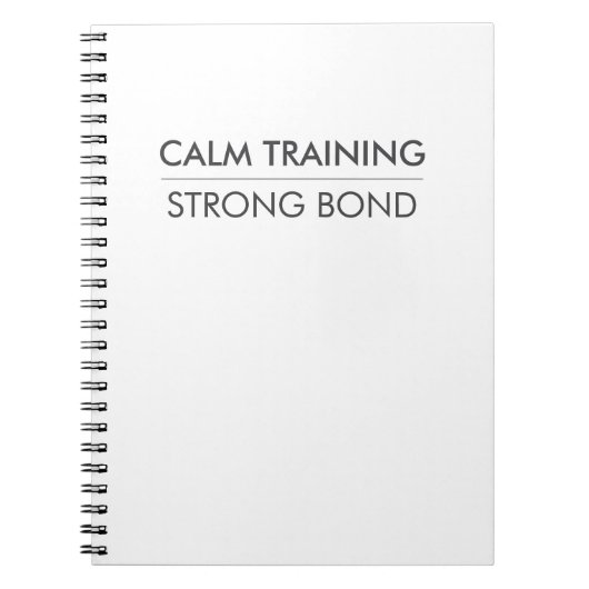 Carnet CALM TRAINING STRONG BOND – Minimal Dog Training (Devant)