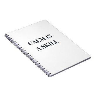 Carnet Calme Est une Compétence Typographie Minimaliste