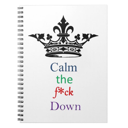 Carnet Calmez le F*ck vers le bas (Devant)