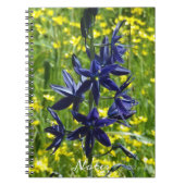Carnet Camas Bleus et Floral Fleur sauvage Jaune (Devant)
