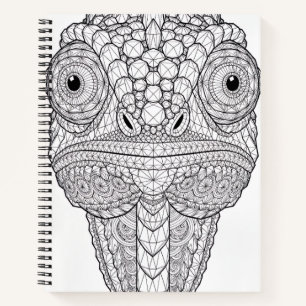 Carnet Caméléon de cristal Art géométrique Animal de cr