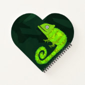 Carnet Caméléon mignon vert (Dos)