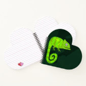 Carnet Caméléon mignon vert (Intérieur)