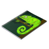 Carnet Caméléon mignon vert (Côté gauche)