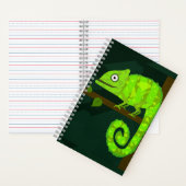 Carnet Caméléon mignon vert (À l'intérieur)