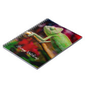 Carnet Caméléon vert sur la branche (Côté gauche)