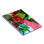 Carnet Camélias rouges avec du vert (Côté Droit)