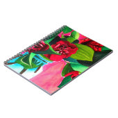 Carnet Camélias rouges avec du vert (Côté gauche)