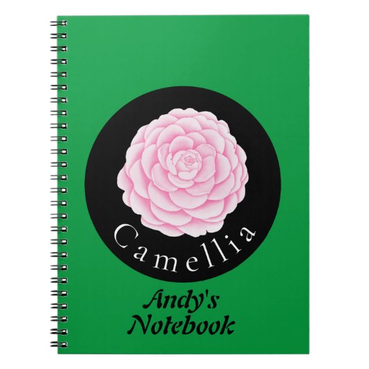 Carnet Camellia belle conception florale (Devant)