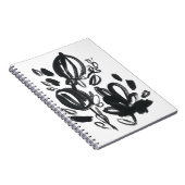 Carnet Cameo Bloom - Noir et Blanc (Côté Droit)