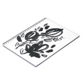 Carnet Cameo Bloom - Noir et Blanc (Côté gauche)