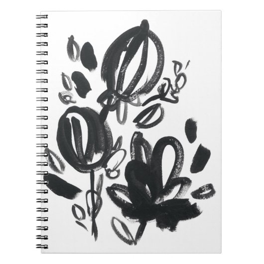 Carnet Cameo Bloom - Noir et Blanc (Devant)