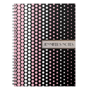 Carnet Cameo Pink et White Polka Dot