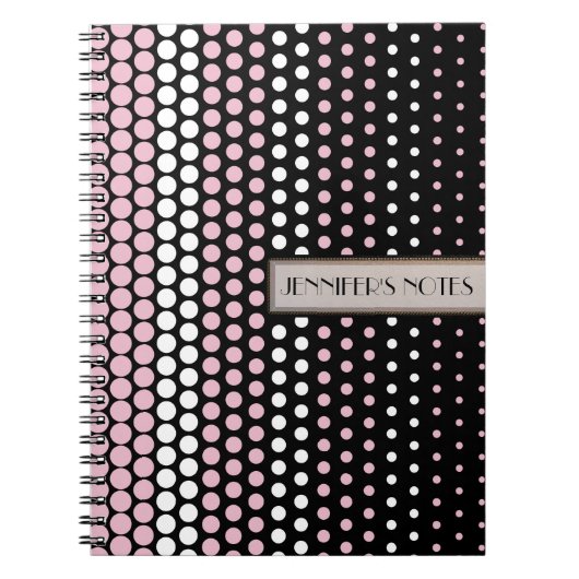 Carnet Cameo Pink et White Polka Dot (Devant)