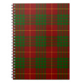 Carnet Cameron tartan rouge vert plaid (Devant)