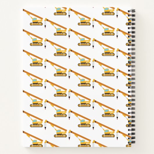 Carnet Camion de construction de grue Monogram pour enfan (Dos)