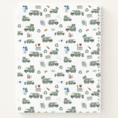 Carnet Camion de recyclage vert mignon Véhicule pour enfa (Dos)