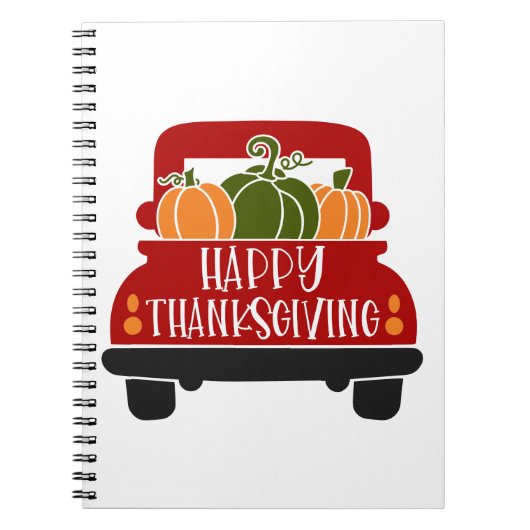 Carnet Camion de Thanksgiving (Devant)