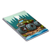 Carnet Camion Monster Vert dans la forêt (Côté Droit)