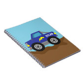 Carnet Camion Monstre Bleu de Course, pour Garçons (Côté Droit)