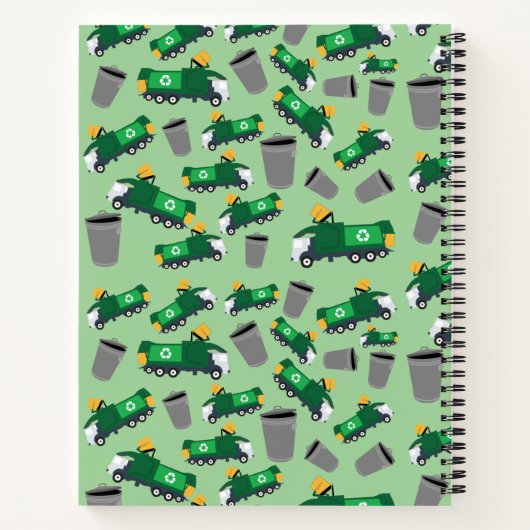 Carnet Camions Poubelles de Recyclage Motif Enfants (Dos)