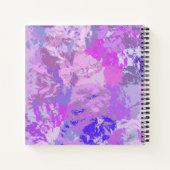 Carnet Camo Abstrait tendance rose violet bleu (Dos)